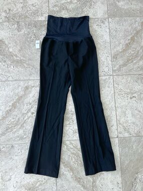 GAP NWT Maternity Full Panel Baby Boot Leg Trouser Pants in True Black, size 8